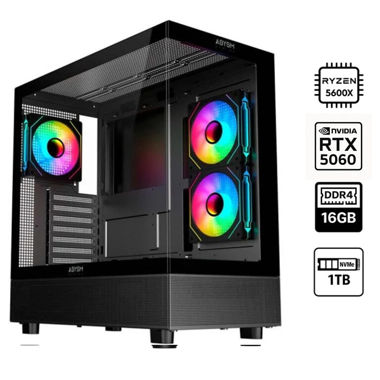 PcGamer Ryzen 5 5600X/ RTX5060/ 16GB/ Nvme 1TB/ Windows11