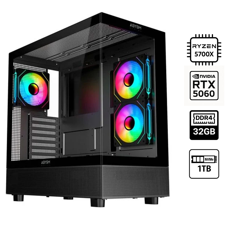 PcGamer Ryzen 7 5700x/ 32Gb Ram/ nvme 1tb/ RTX5060 / Windows 11