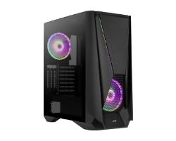 Caja Gaming AEROCOOL RGB ATX EATX mATX Negra (VISORBK)