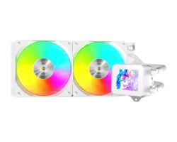 Ref. Líq. Mars Gaming ARGB 2x120mm Blanca(MLVISION240W)