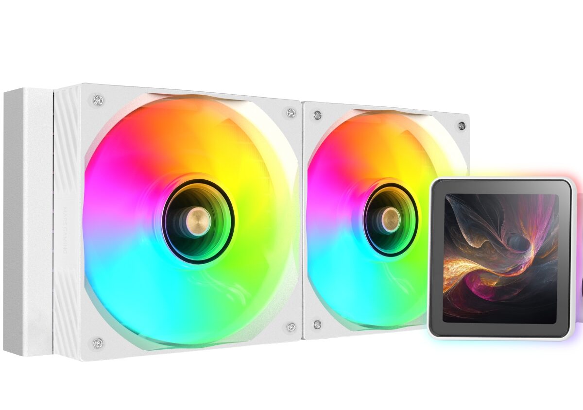 Alternative view of Ref. Líq. Mars Gaming 2x120mm Blanco (MLVISIONPRO240W)