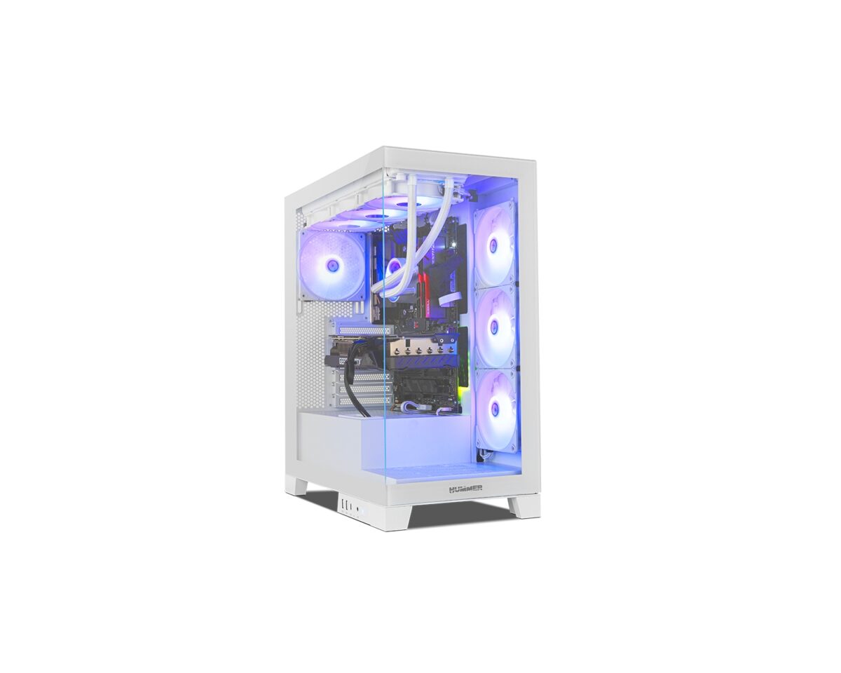Alternative view of Caja NOX ARGB ATX mATX ITX Blanca (NXHUMMERGLOCKWH)