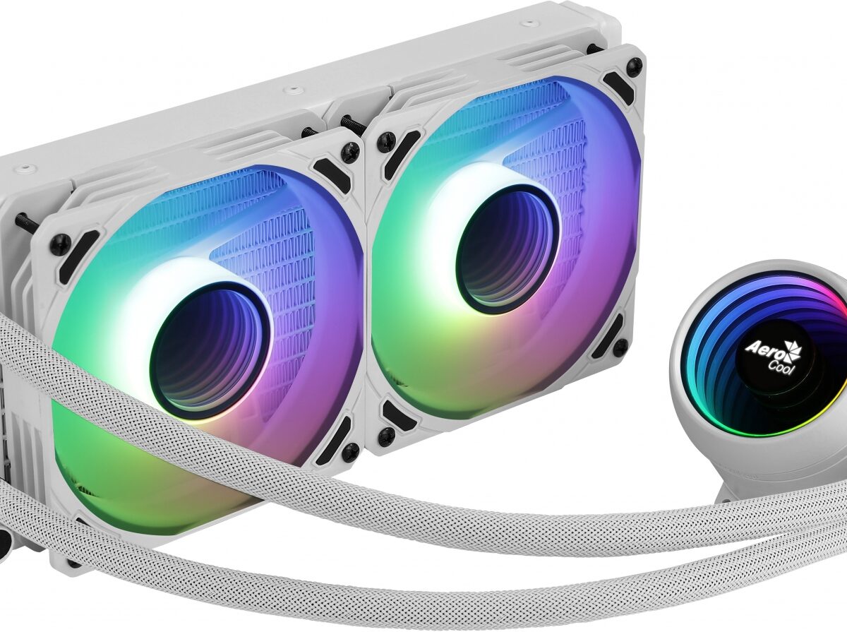 Alternative view of Refrig. Líq. AEROCOOL 2x120mm ARGB Blanca (MIRAGEL240W)