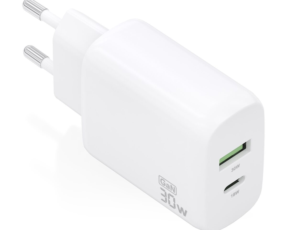 Alternative view of Cargador Pared AISENS USB-A USB-C 30W Blanco(A110-0923)