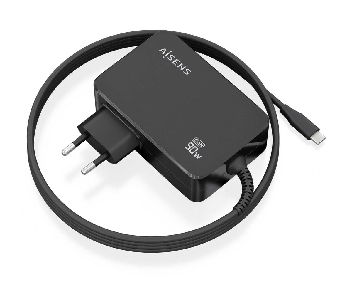Alternative view of Cargador Pared AISENS 1USB-C 1.8m (ASCH-1PD90WL034-BK)