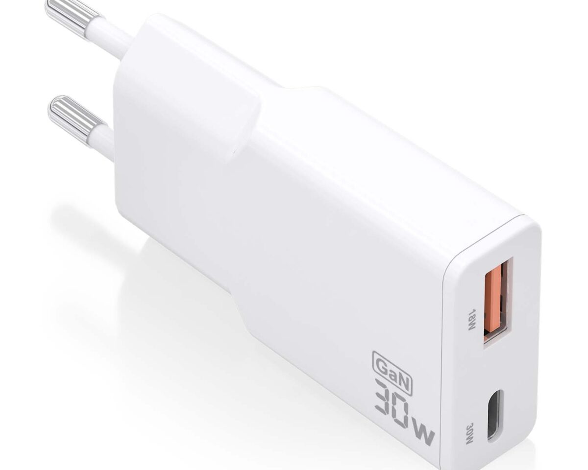 Alternative view of Cargador Pared AISENS USB-A USB-C 30W (ASCH-30W2P046-W)
