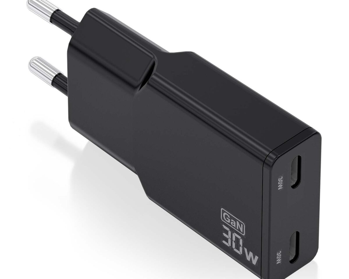 Alternative view of Cargador Pared AISENS 2USB-C 30W Negro(ASCH-30W2P04-BK)