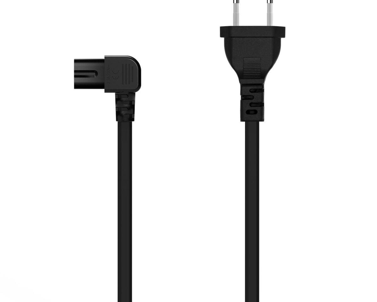 Alternative view of Cable AISENS Acodado CEE7/M a C7/H 3m Negro (A132-0599)