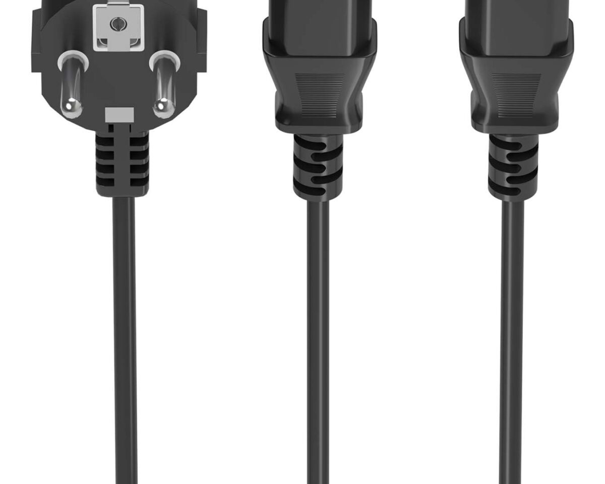 Alternative view of Cable CPU AISENS CEE7/M-2xC13/H 3m Negro (9A132-0865)