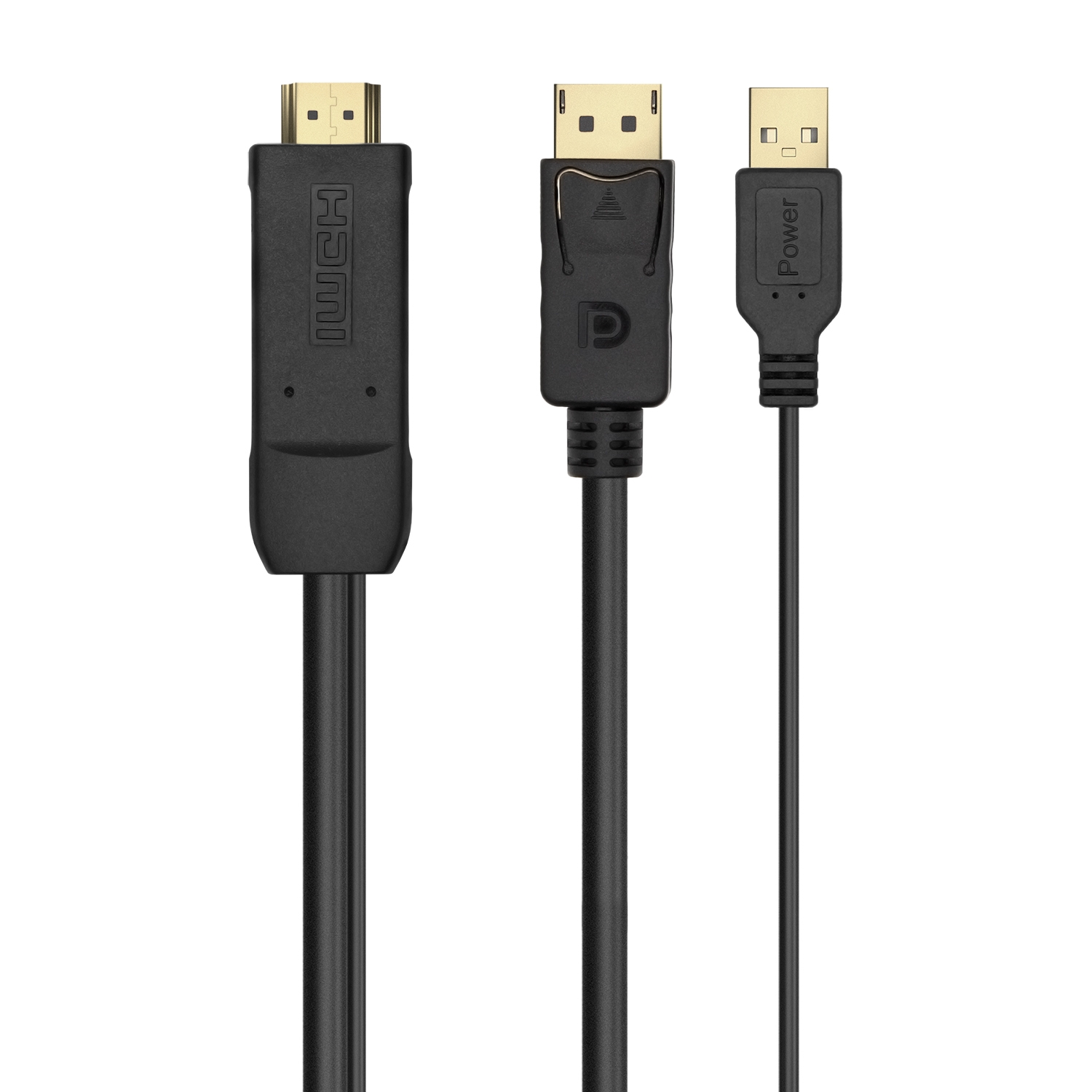 Adaptador AISENS HDMI/M a USB-A/M+DP/M 1.8m (A122-0641) - Imagen 2