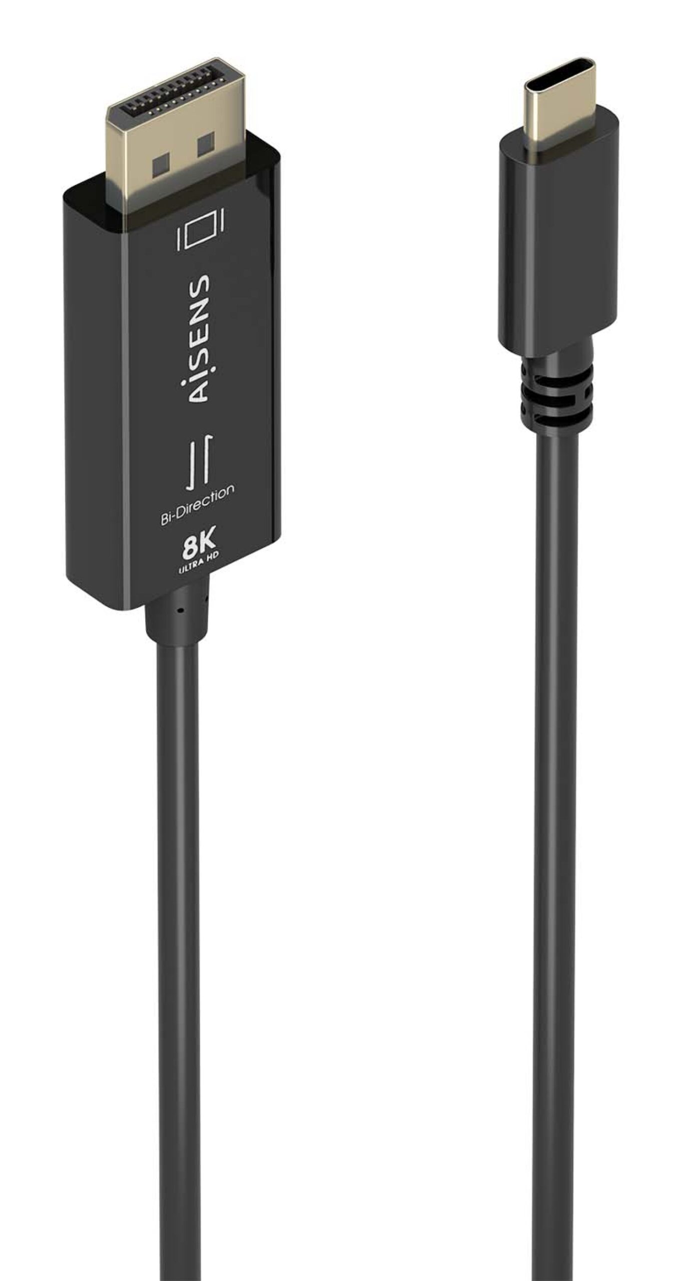 Conversor AISENS USB-C/M a DP/M 1.8m Negro (A109-0879) - Imagen 2