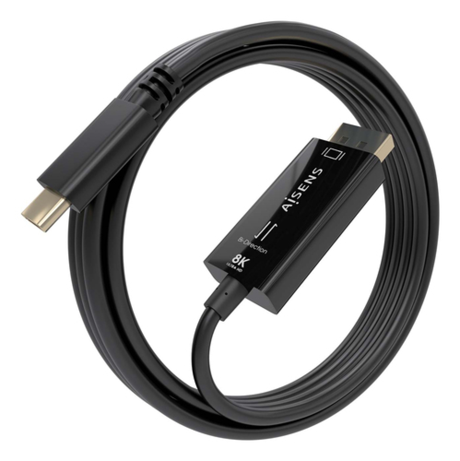 Conversor AISENS USB-C/M a DP/M 1.8m Negro (A109-0879) - Imagen 3