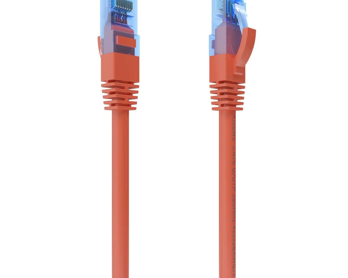 Alternative view of Cable AISENS RJ45 Cat.6 UTP CCA 1m Rojo (A135-0789)