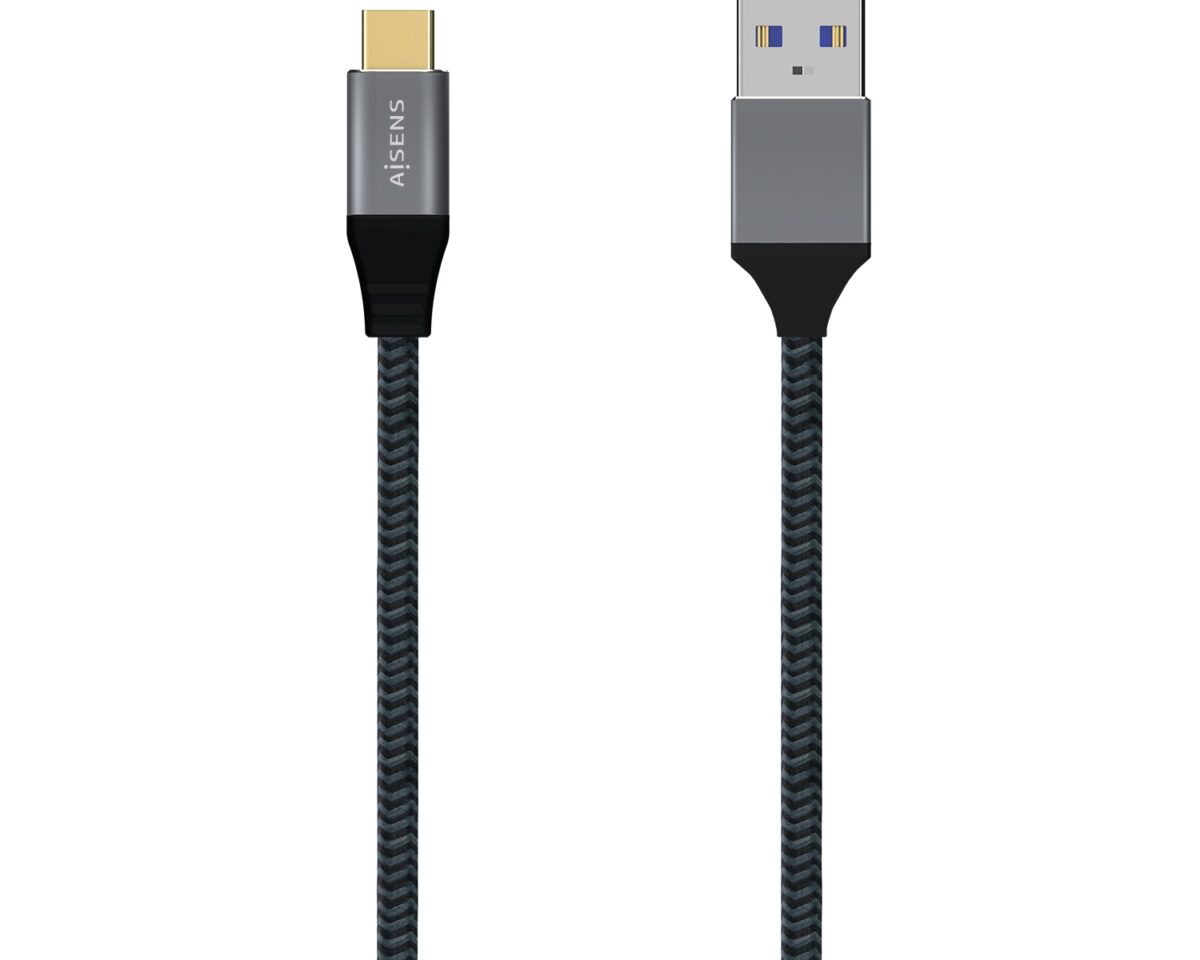 Alternative view of Cable AISENS USB-C/M a USB-A/M 2m Gris (A107-0633)
