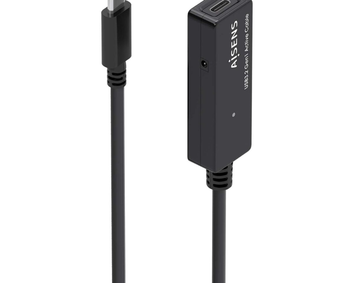 Alternative view of Cable AISENS USB-C/M a USB-C/H 5m Negro (A107-0869)
