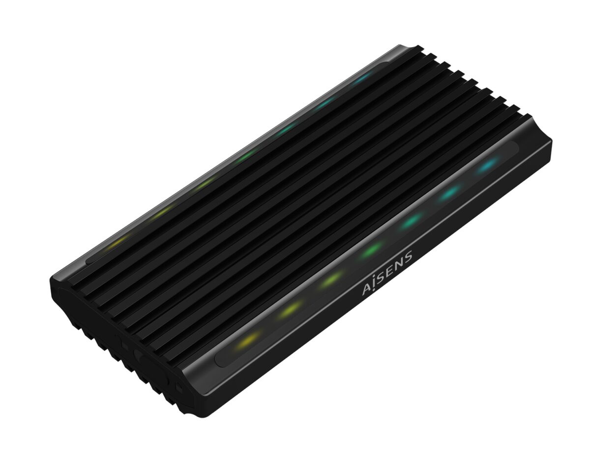 Alternative view of Caja AISENS SDD M.2/SATA USB-C 3.1 Negro (ASM2-RGB012B)