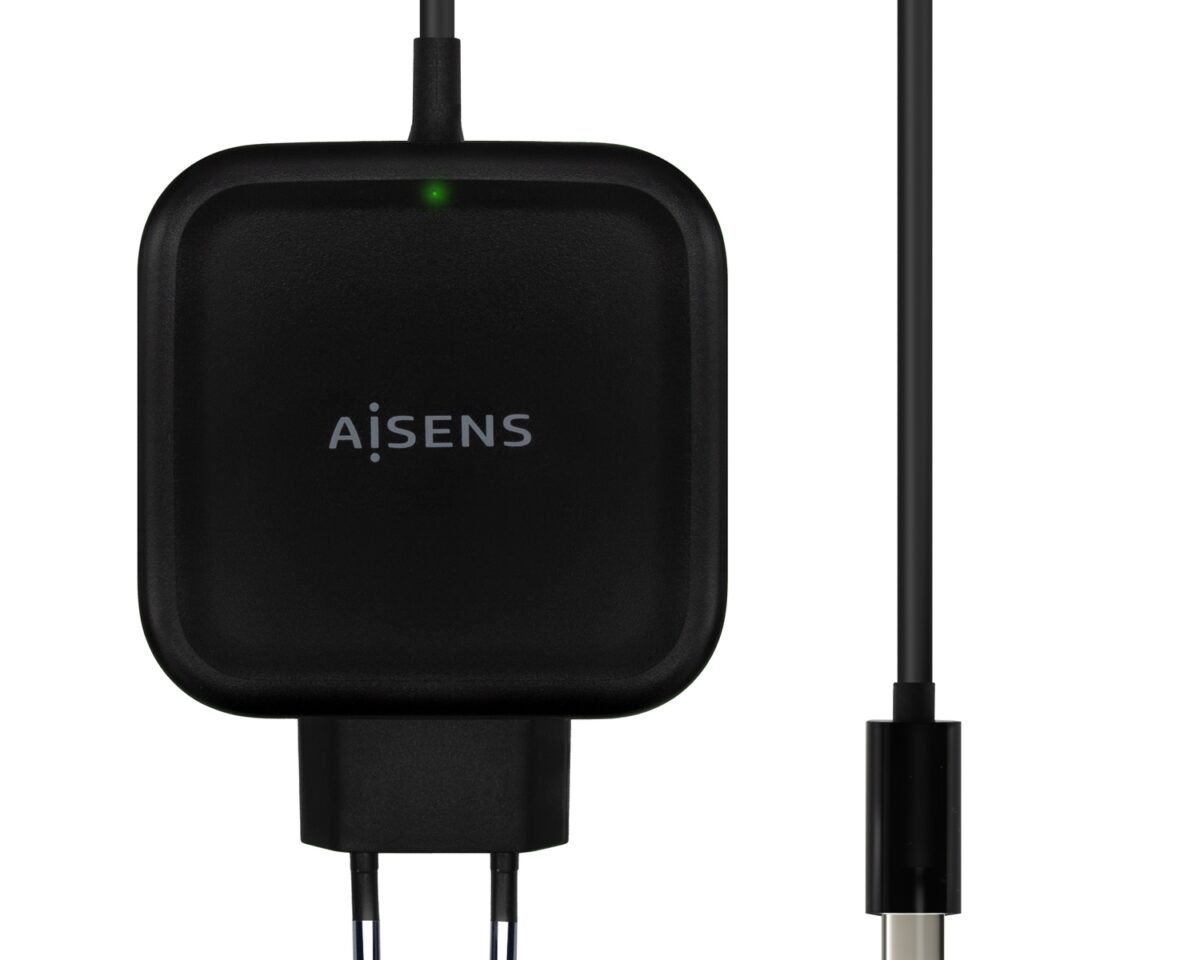 Alternative view of Cargador Pared AISENS 65W USB-C Negro (ASCH-1PD65WL-BK)