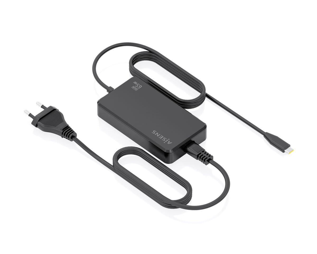 Alternative view of Cargador Sobremesa AISENS 65W USB-C (ASCH-1PD65D068-BK)