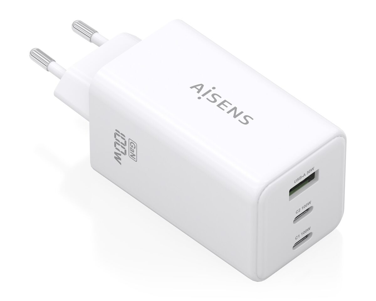 Alternative view of Cargador AISENS 100W 1xUSB-A 2xUSB-C (ASCH-100W3P051-W)