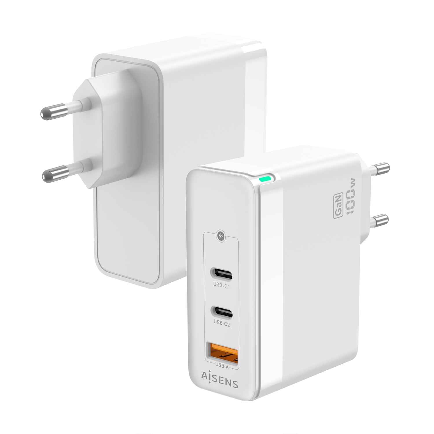 Cargador Pared AISENS 1USB-A 2USB-C (ASCH-100W3P008-W) - Imagen 2
