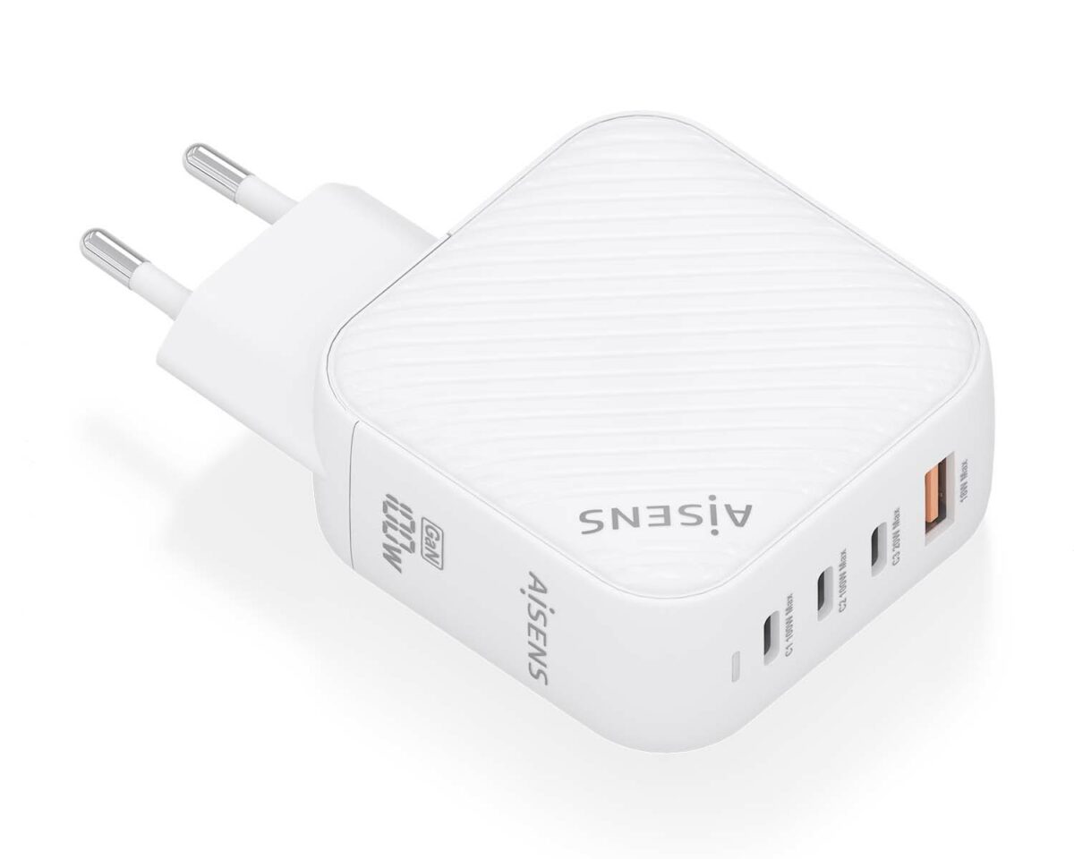 Alternative view of Cargador Pared AISENS 1USB-A 3USB-C (ASCH-100W4P028-W)