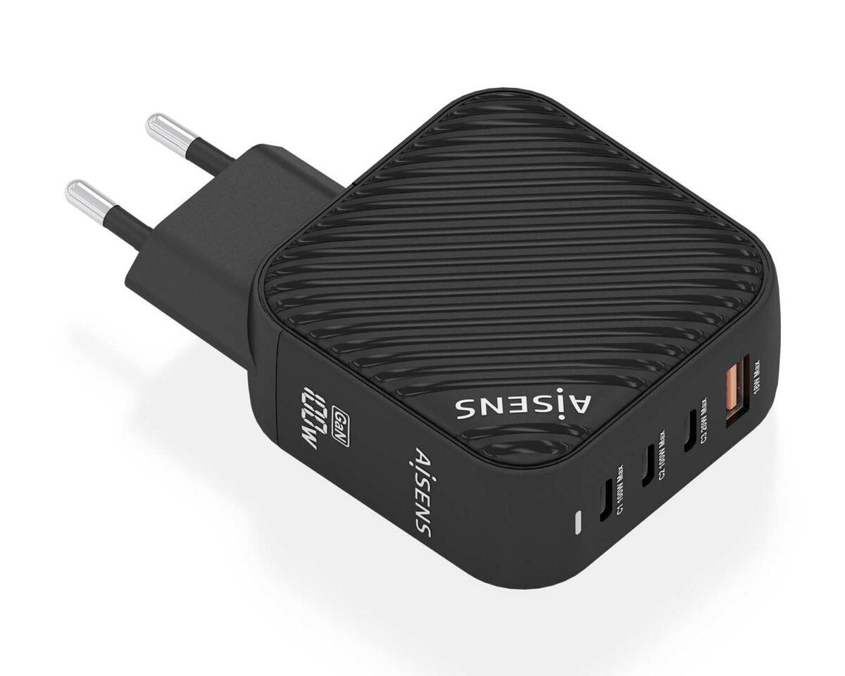 Alternative view of Cargador Pared AISENS 1USB-A 3USB-C (ASCH-100W4P029-BK)