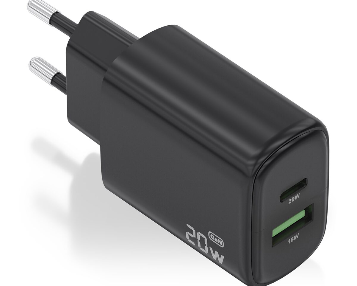 Alternative view of Cargador Pared AISENS Usb-A/Usb-C 20w Negro (A110-0910)