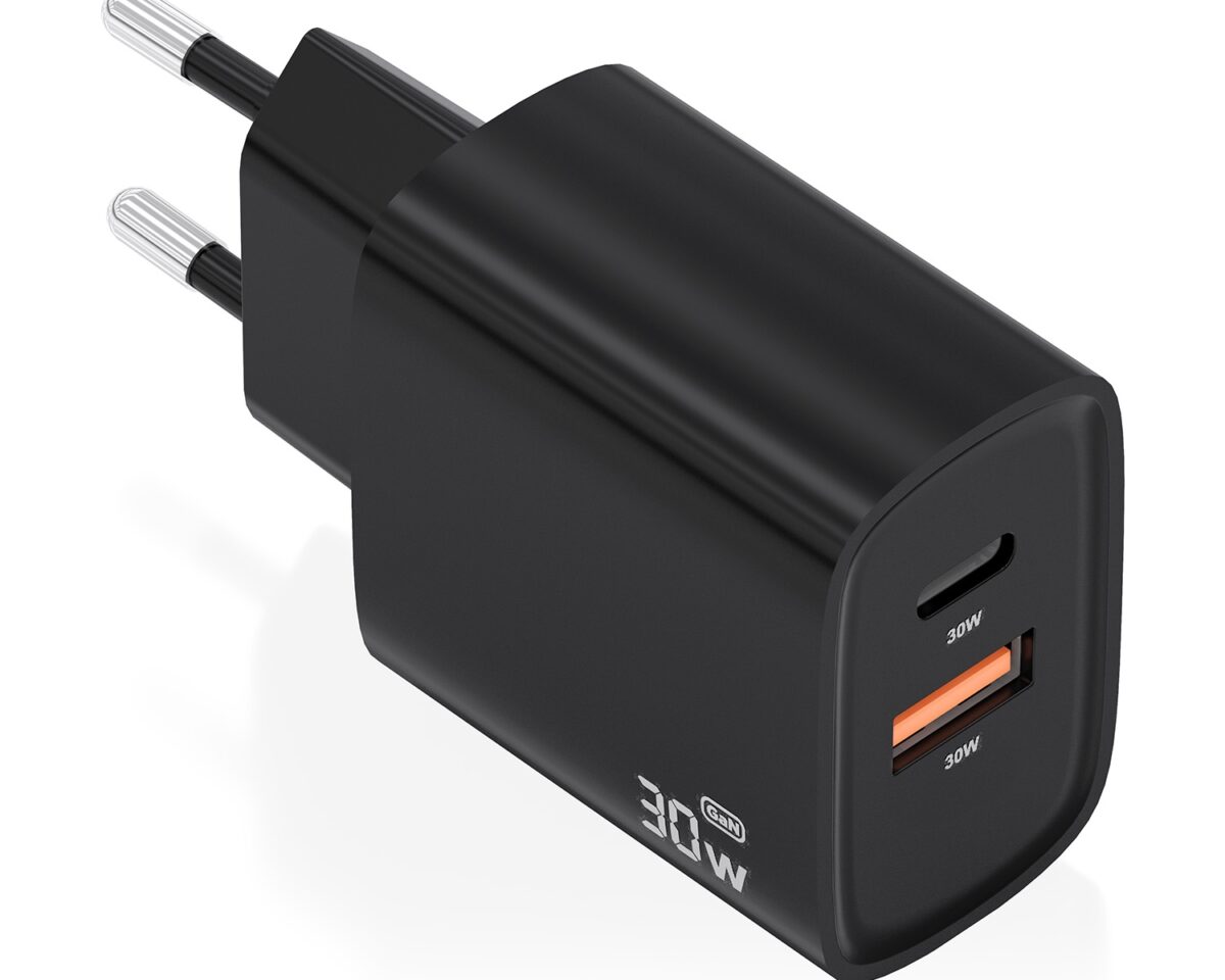 Alternative view of Cargador de Pared AISENS 30W USB-A/C Negro (A110-0953)