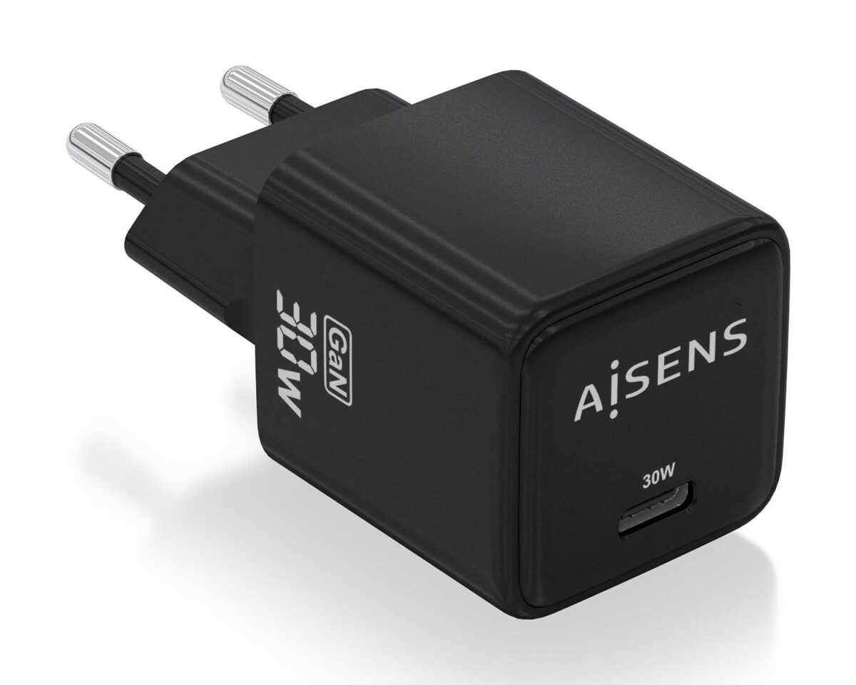 Alternative view of Cargador de Pared AISENS 30W Negro (ASCH-30W1P036-BK)
