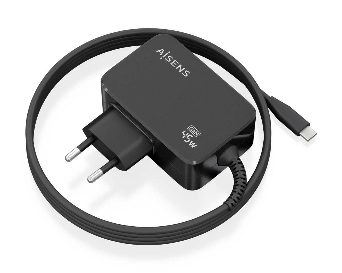 Alternative view of Cargador Pared AISENS USB-C 45W (ASCH-1PD45WL032-BK)