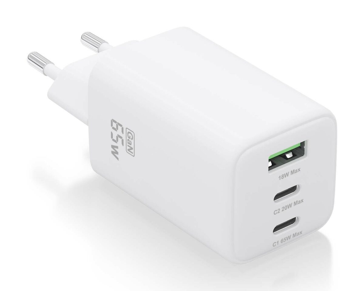 Alternative view of Cargador AISENS USB-A/C 65W Blanco (ASCH-65W3P041-W)