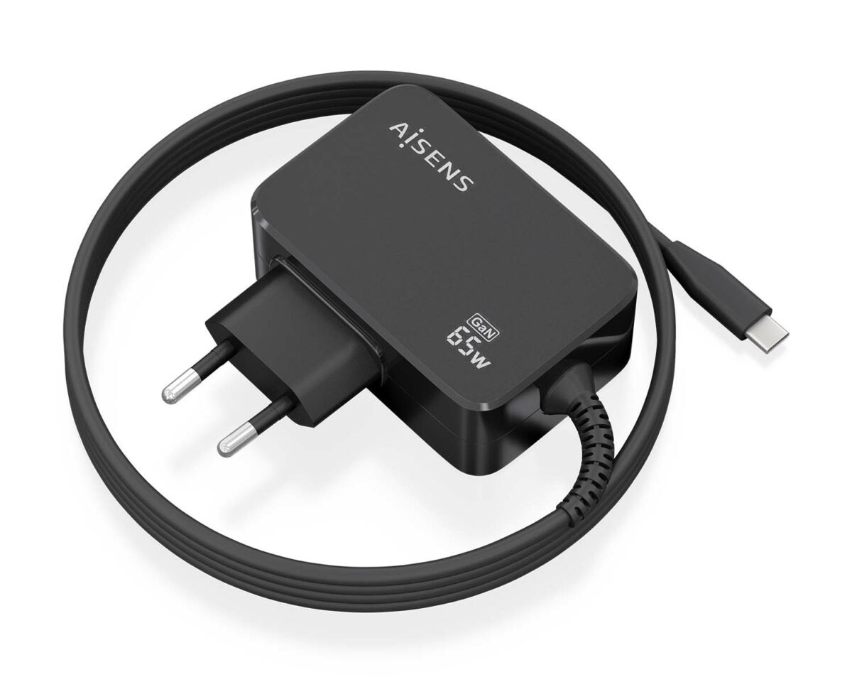 Alternative view of Cargador Pared AISENS USB-C 65W (ASCH-1PD65WL033-BK)