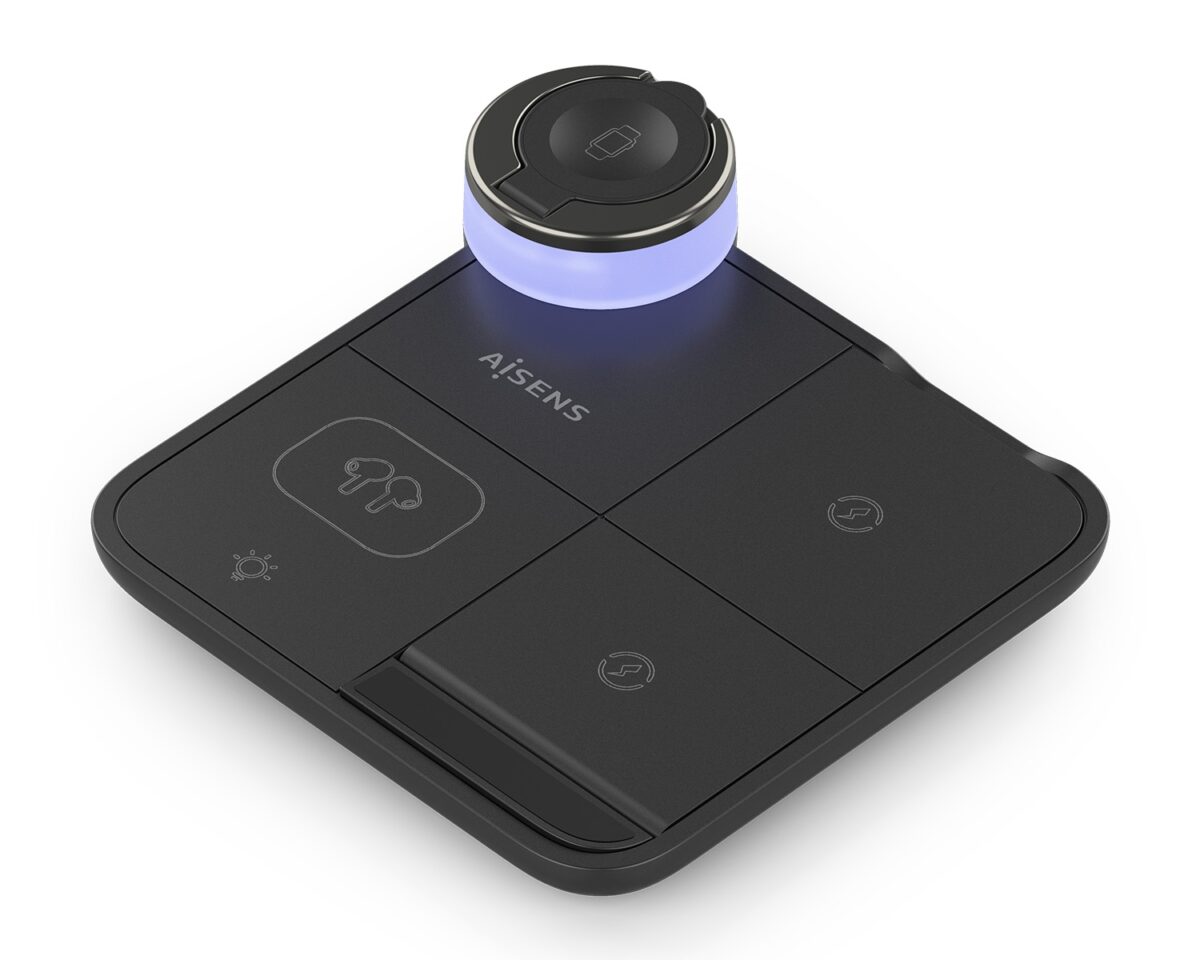 Alternative view of Cargador AISENS Qi Inalámbrico Negro(ASCH-15W4WC062-BK)