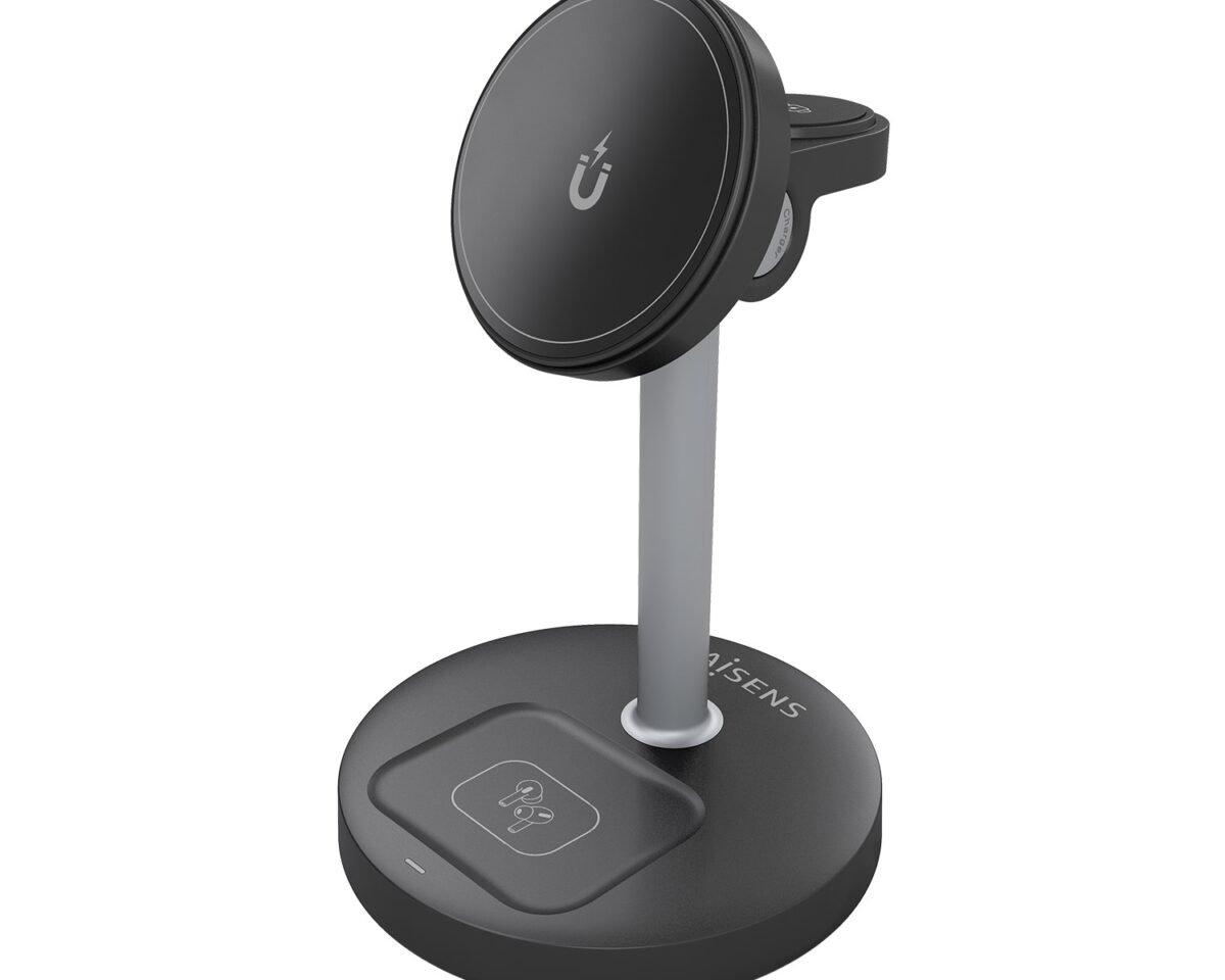 Alternative view of Cargador AISENS Qi Inalámbrico Negro(ASCH-15W3WC066-BK)