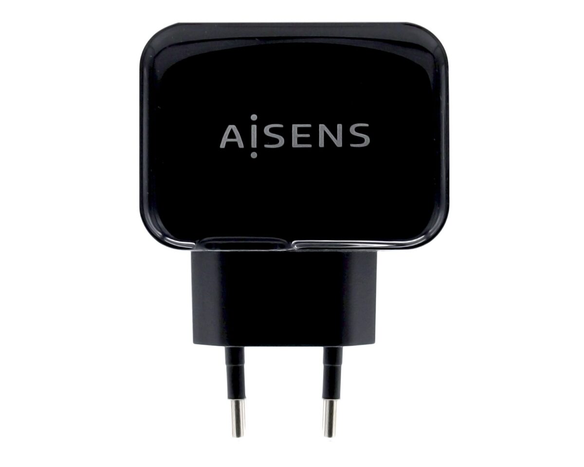 Alternative view of Cargador de Pared AISENS 17W 2xUSB-A Negro (A110-0440)