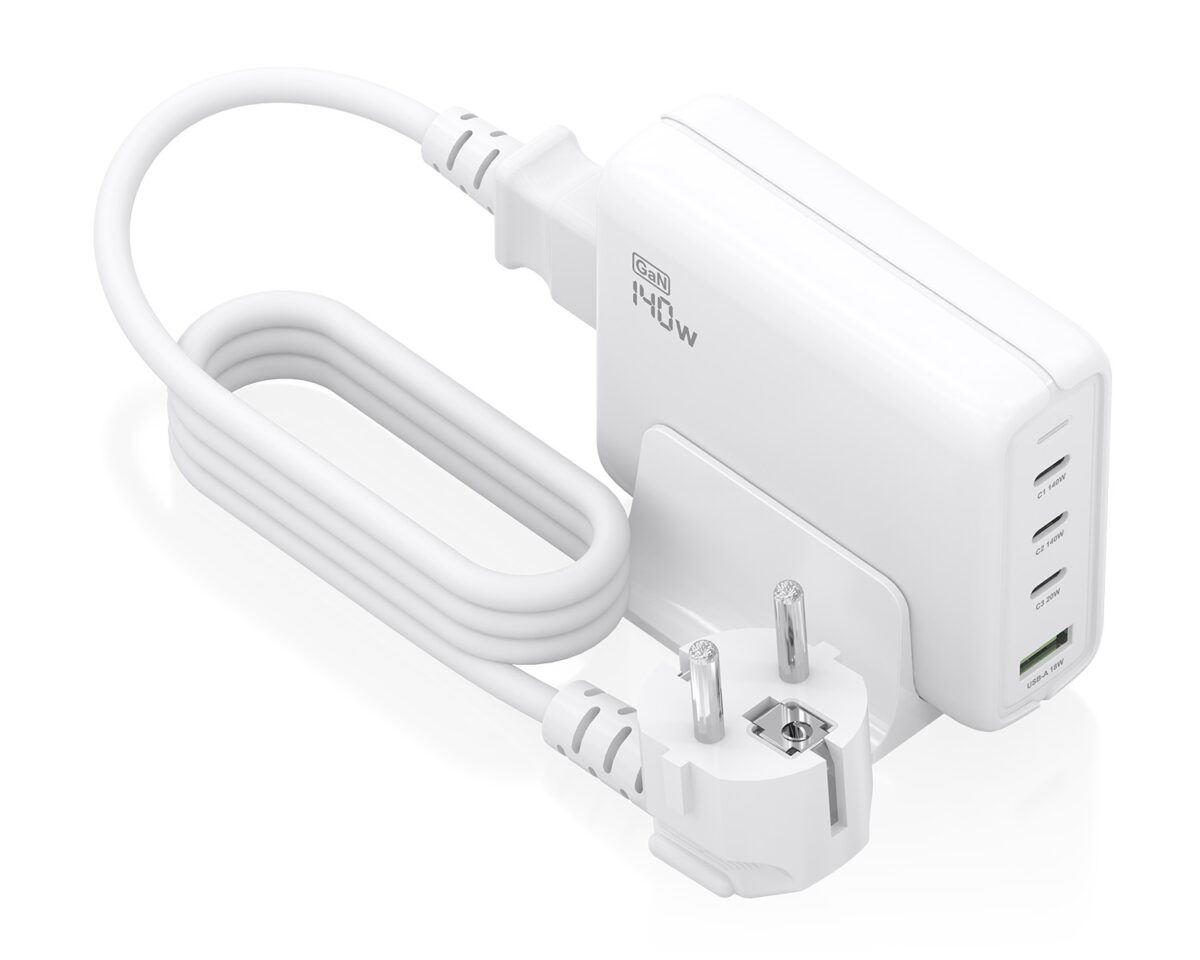 Alternative view of Cargador AISENS 140W 1xUSB-A 3xUSB-C (ASCH-140W4P055-W)
