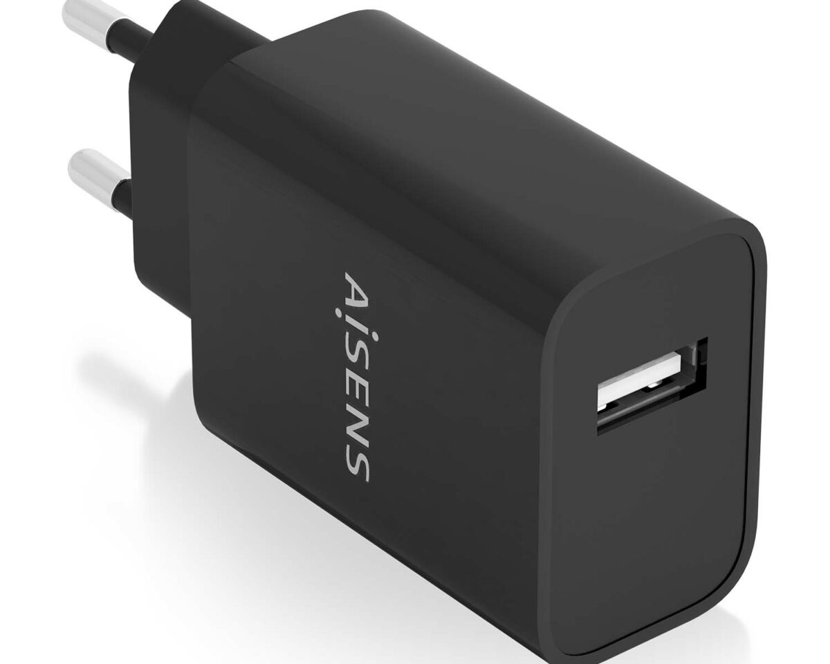 Alternative view of Cargador Pared AISENS 1xUSB-A 10.5W Negro (A110-0854)