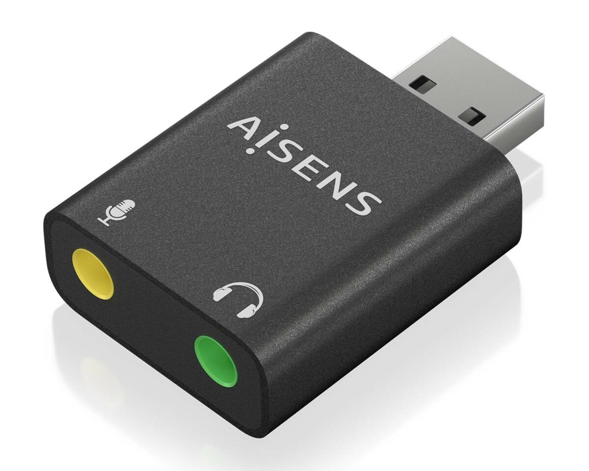 Alternative view of Tarjeta de Sonido AISENS USB-A/M-2x3.5mm/H (A106-0768)