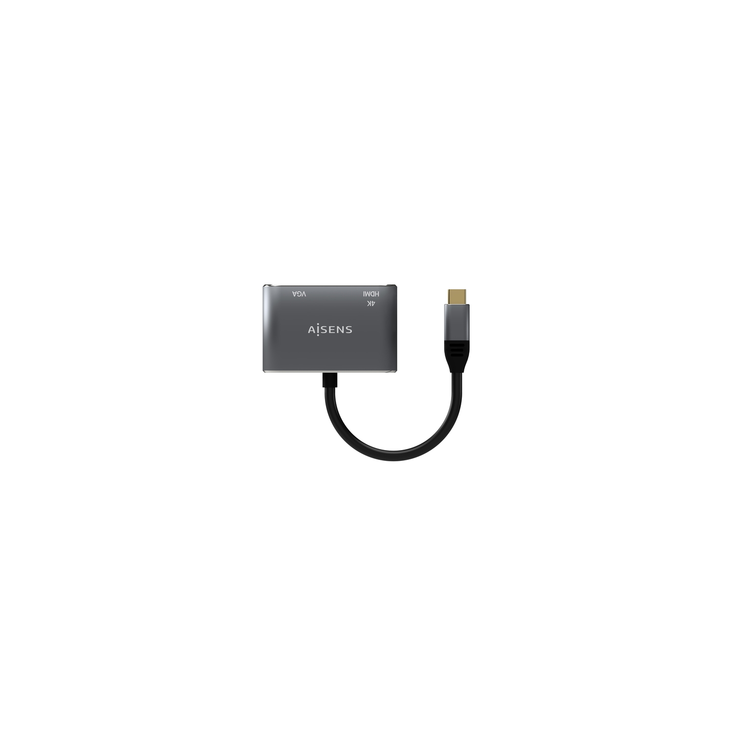Adaptador AISENS USB-C a VGA/HDMI 15cm Gris (A109-0627) - Imagen 3