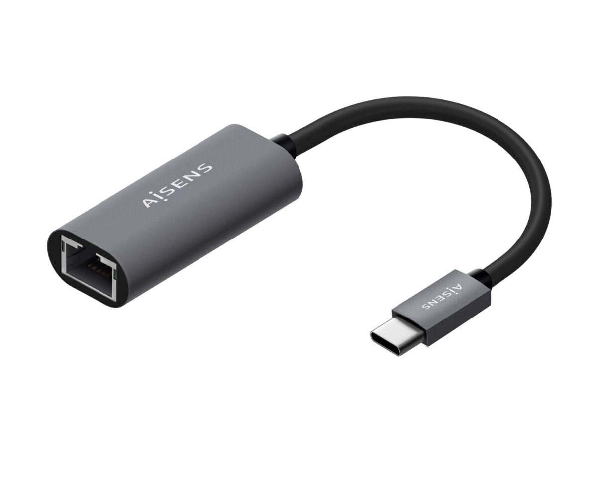 Alternative view of Adaptador AISENS USB-C/M a RJ45/H 15cm Gris (A109-0709)