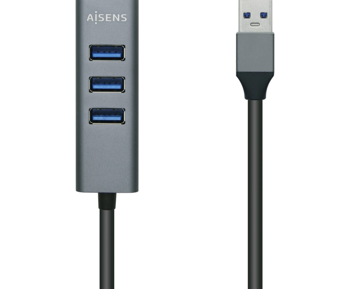 Alternative view of Hub AISENS USB-A 3.0 a 4xUSB-A 3.0 Gris (A106-0507)