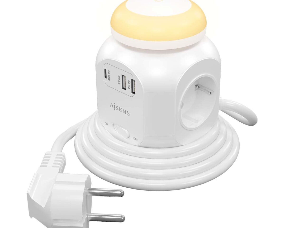 Alternative view of Regleta AISENS 4xSchuko 3xUSB Blanca (ASPS-2A1CLPQ02-W)