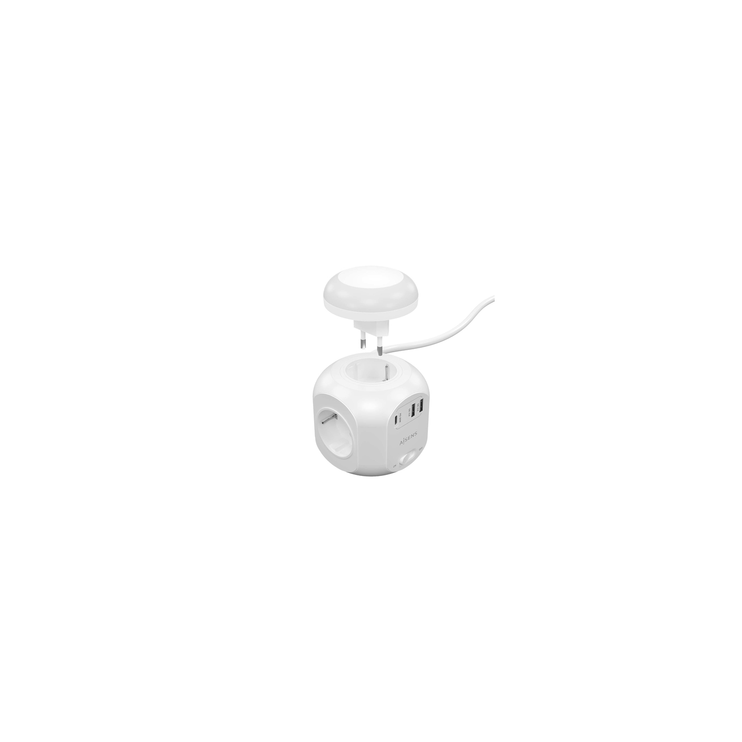 Regleta AISENS 4xSchuko 3xUSB Blanca (ASPS-2A1CLPQ02-W) - Imagen 3