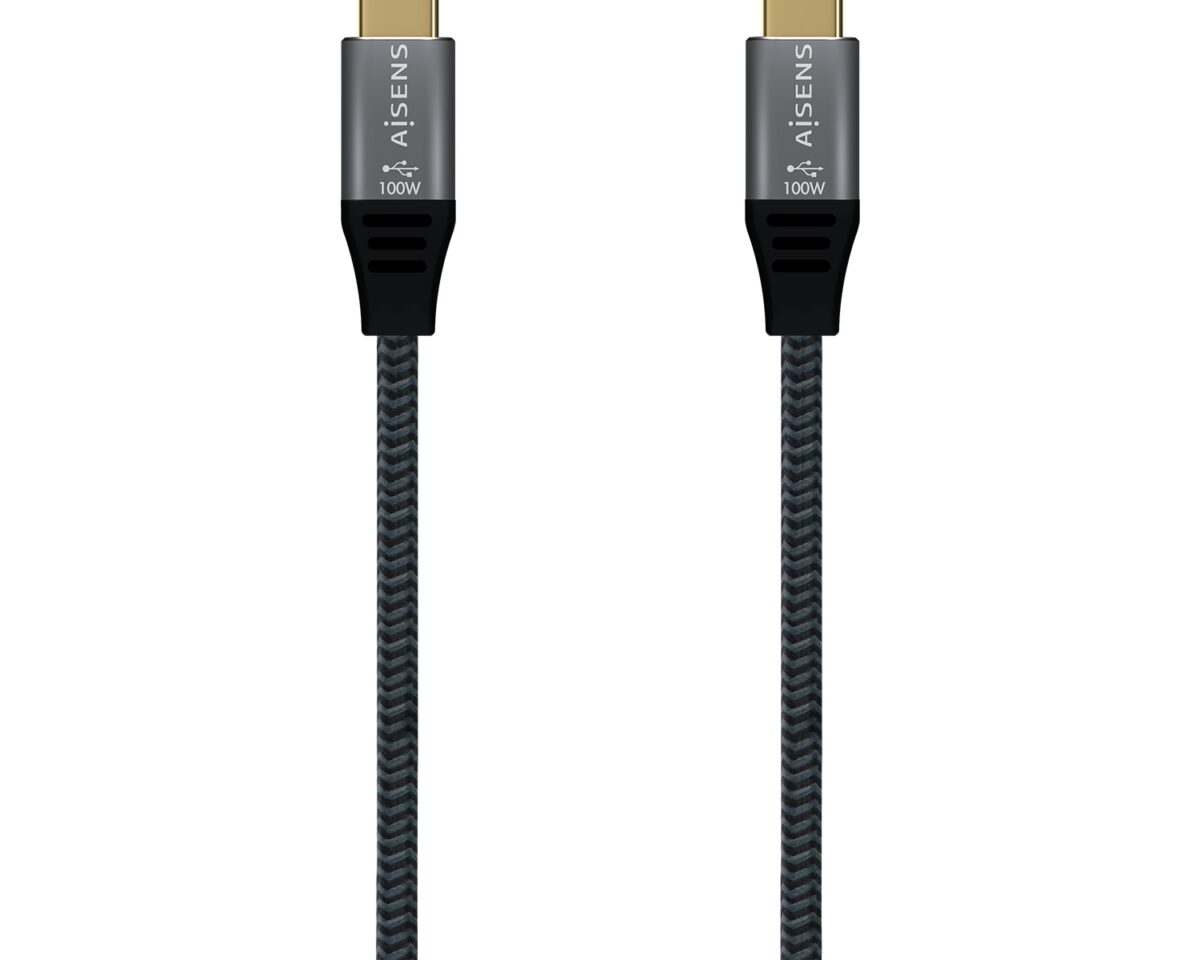Alternative view of Cable AISENS USB-C/M 4 a USB-C 4/M 1.5m Gris(A107-0672)