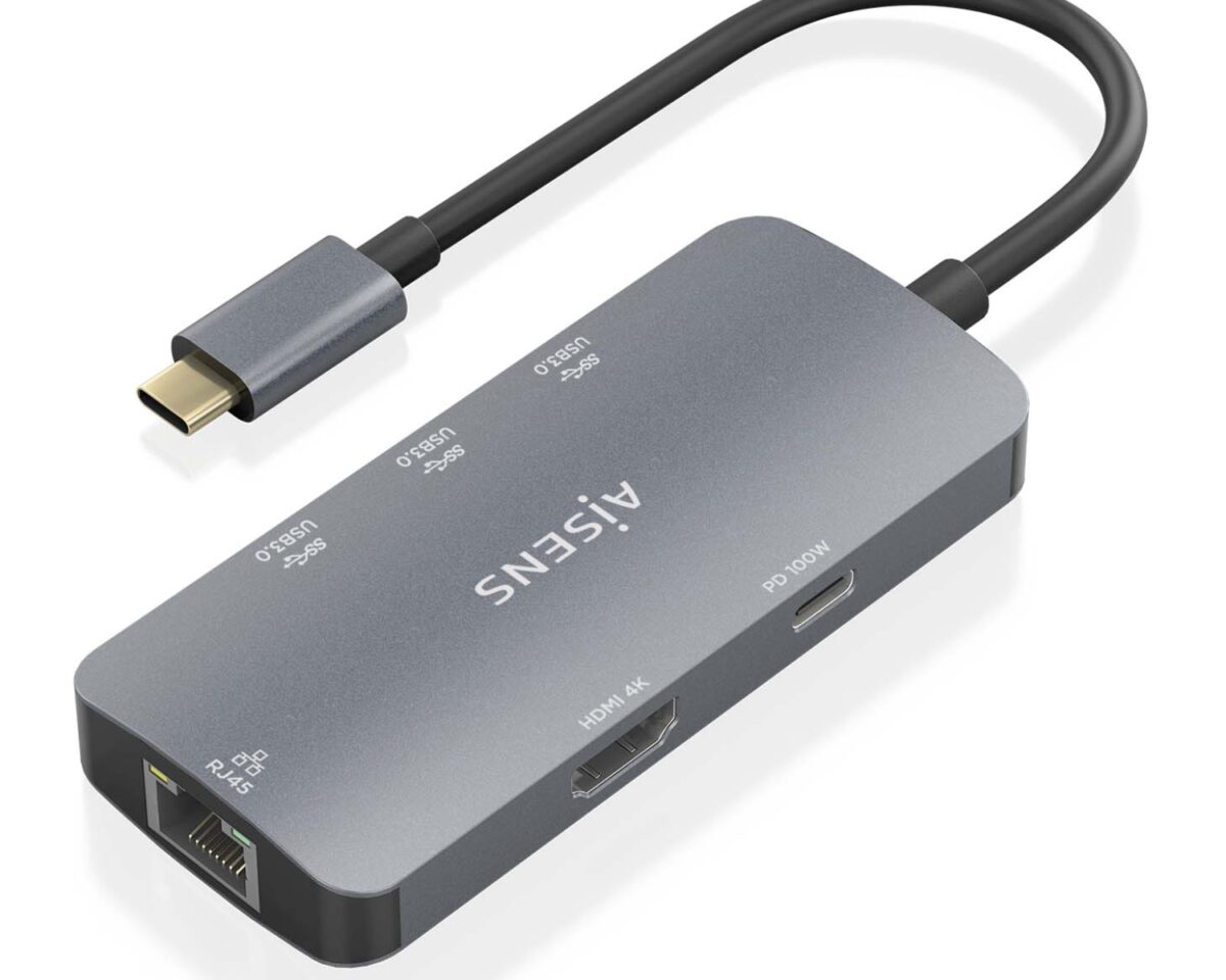 Alternative view of Dock AISENS USB-C a HDMI/USB/PD Gris (ASUC-6P019-GR)