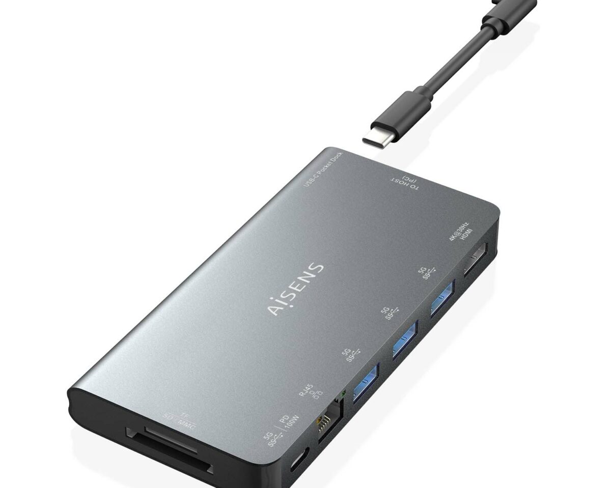 Alternative view of Dock Station AISENS USB-C a HDMI/USB (ASUC-8P015-GR)