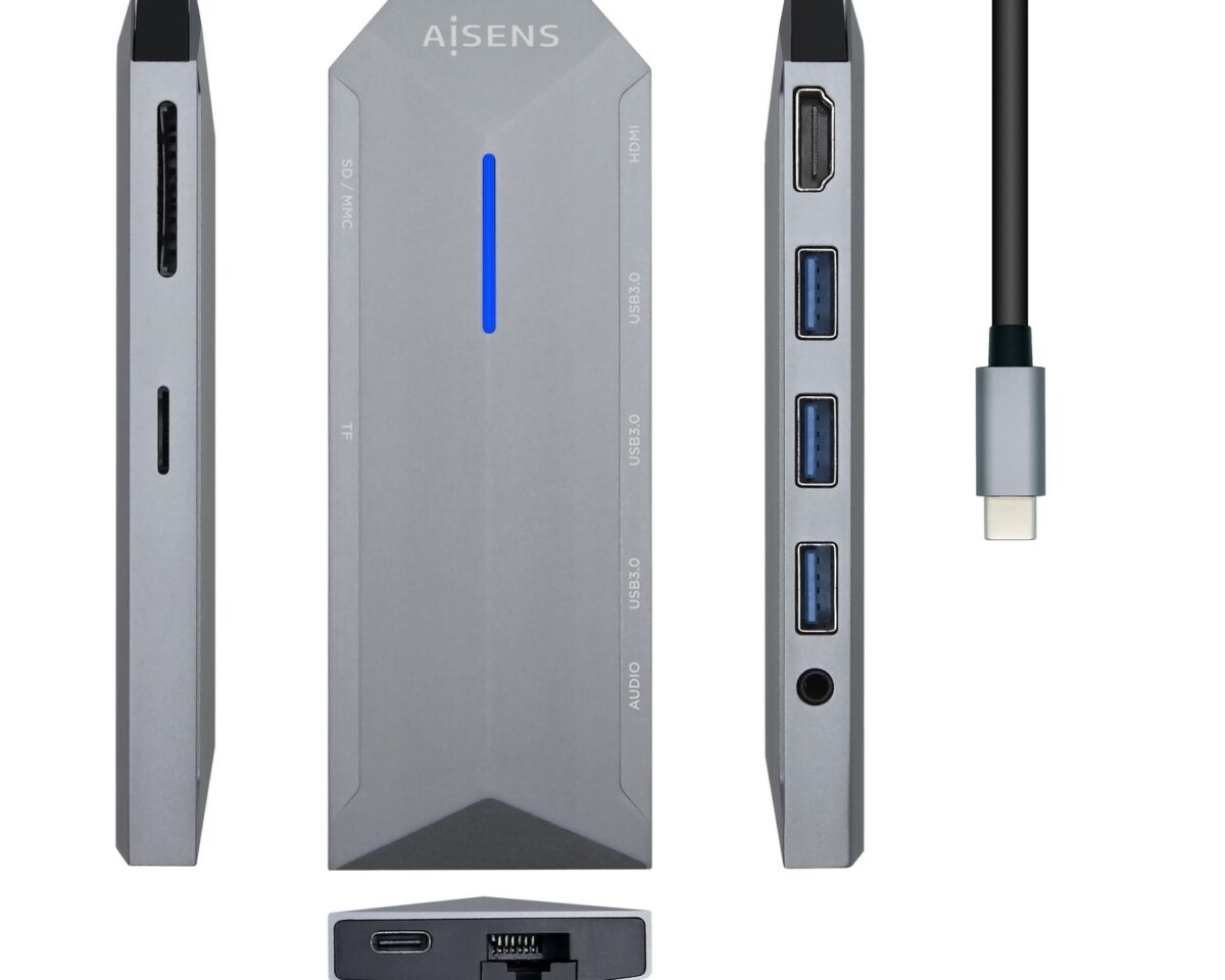Alternative view of Dock Station AISENS Usb-C/HDMI/RJ45/Lect(ASUC-9P001-GR)