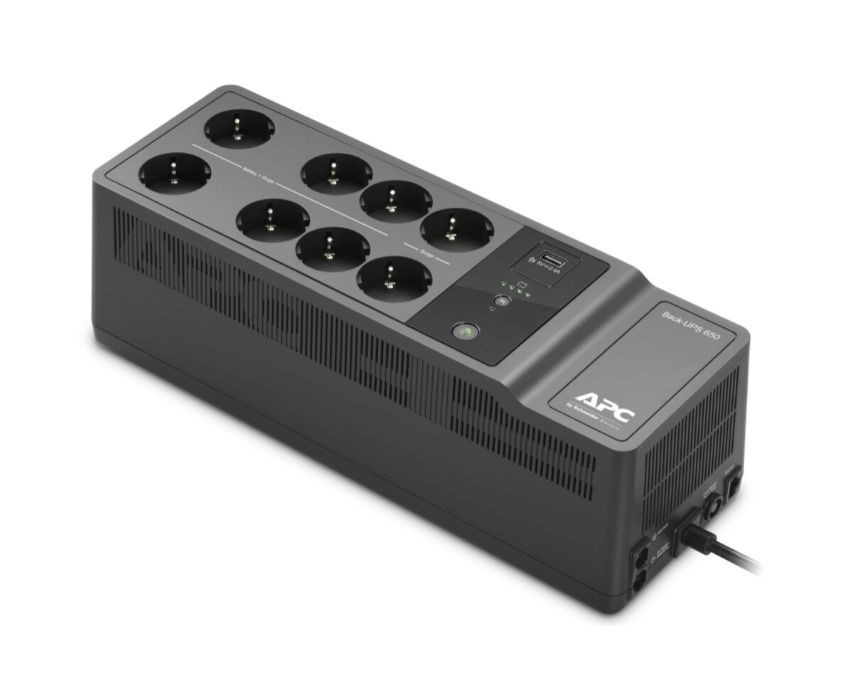 Alternative view of S.A.I. APC 650VA 400W 8xSchuko Negra (BE650G2-SP)