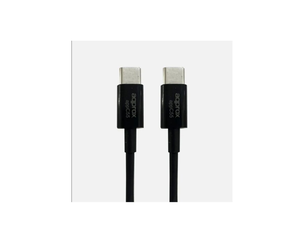 Alternative view of Cable Approx USB-C/M a USB-C/M PD 30W Negro (APPC55)