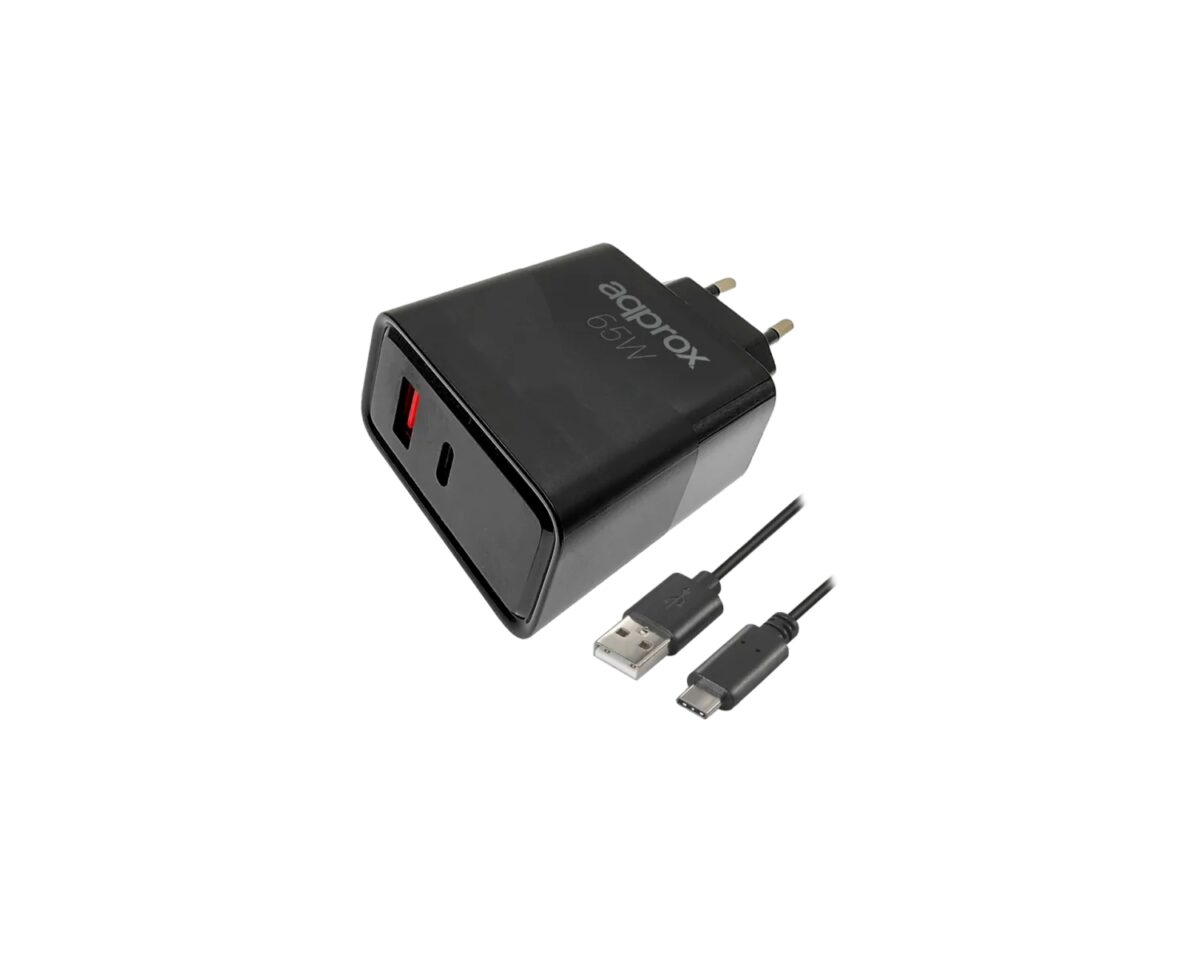 Alternative view of Cargador Pared Approx USB-A/USB-C Cable (APPUSBWALL65W)